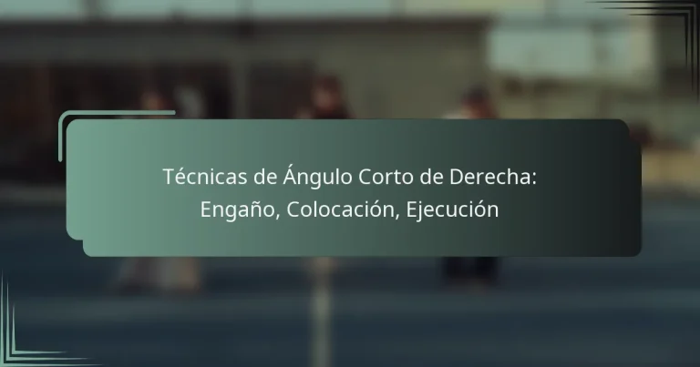 Técnicas de Ángulo Corto de Derecha: Engaño, Colocación, Ejecución